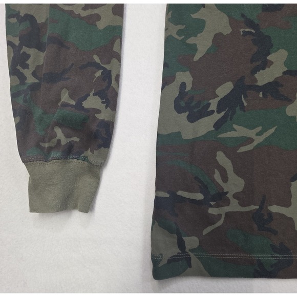 US Army Black Knights Nike Camo Shirt Mens L Flag Patch Long Sleeve - Picture 4 of 8